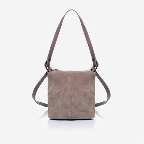 Зручна сумочка невеликого розміру від української торгової марки "LucheRino". Модель виготовлена з шкірзамінника та натурального замшу. Одне відділення з внутрішніми кишенями для мобільного телефону, дрібниць та один на застібці. Одна коротка та довга ручки, які повністю знімаються.